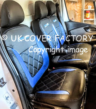 VARIOUS Vauxhall Vivaro Renault Trafic 2007- 2013 Van Seat Covers Bentley - Picture 26 of 28