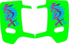 KDX 200 Radiator Shroud Graphics Kdx200 1989-1994 Shroud graphic MX Green    1