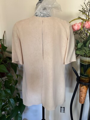 Vintage Giorgio Armani Women s Blouse Size 4 Italy Ivory Back Buttons