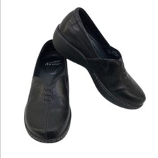 Women's Dansko Black Leather Slip on Shoes Size 36
