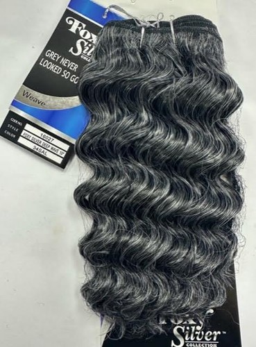 Foxy Silver Human Blend Weave Hair DEEP WAVE (SALT & PEPPER) - Bild 2 von 5