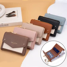 Women's Leather Small Trifold Wallet Credit Card Holder Coin Money Mini Purse US