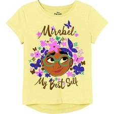 nwt DISNEY girls sz XL 14-16 Encanto Mirabel My Best Self yellow t-shirt
