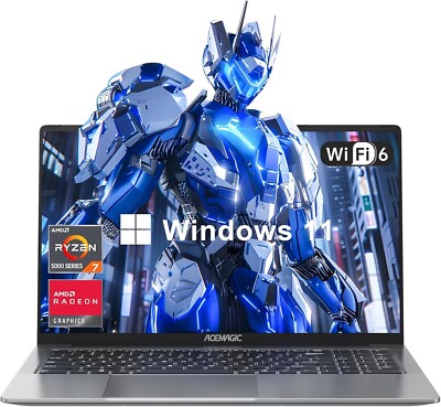 ACEMAGIC 16.1'' FHD Laptop AMD Ryzen 7 5700U 16GB DDR4 RAM 512GB SSD notebook