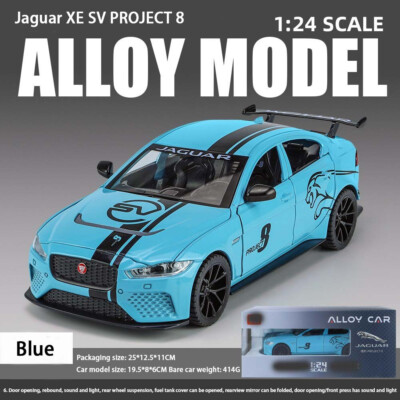 Alloy car model oversized Jaguar XESV peoject 8 car model toy