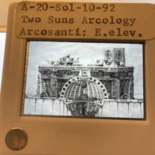 Paolo Soleri: Two Suns Arcology. Arizona  Arcosanti Architecture 35mm Slide 92