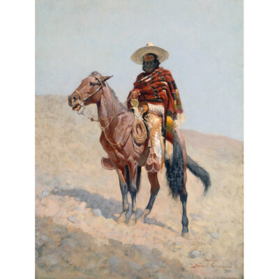 Remington Mexikanischer Vaquero Reiter Gemälde Leinwand Kunstdruck Poster