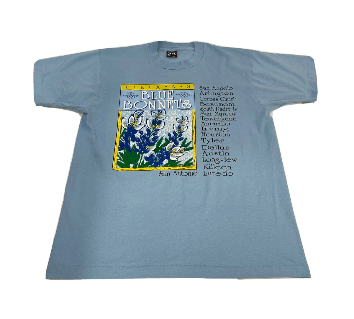 T-shirt Vintage Fruit Of The Loom Années 90 - Bleu Sarcelle - Taille M