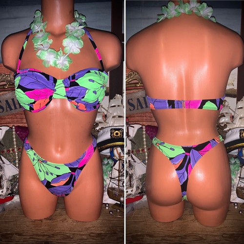 Carabella 80’s Vintage Bold Neon Bright B Swimsuit