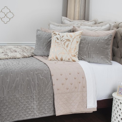 Gray King 100% Cotton 300 Thread Count Dry Clean Only Down Alternative Comforter - 第 8/10 張圖片