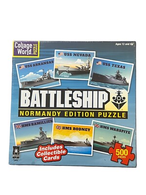 BATTLESHIP Normandy Edition PUZZLE  500 Pieces & Collectible Cards New