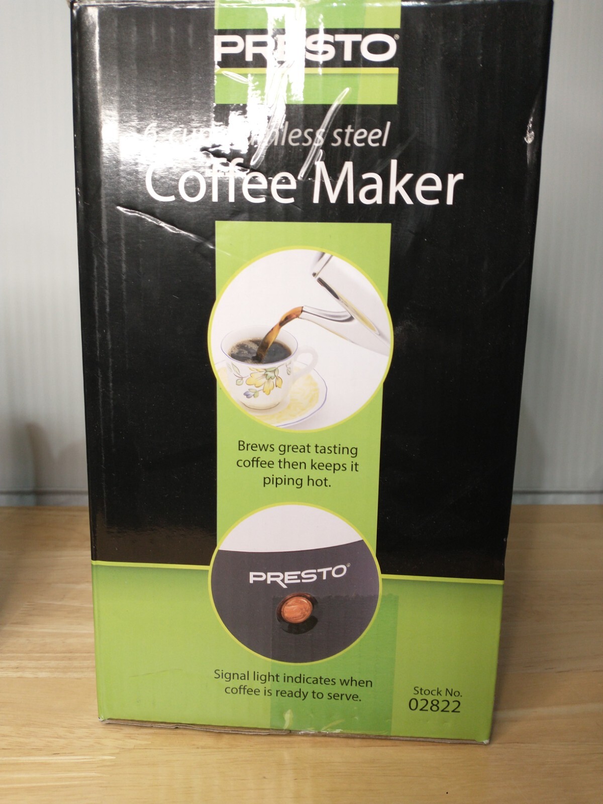 Presto 02822 6Cup StainlessSteel Coffee Percolator, Open Box