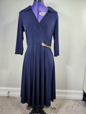 Ryan Michelle Navy Faux Wrap Jersey Ralph Lauren ModCloth Style Midi Dress S SM | eBay Ryan Michelle Navy Faux Wrap Jersey Ralph Lauren ModCloth Style Midi Dress S SM | eBay