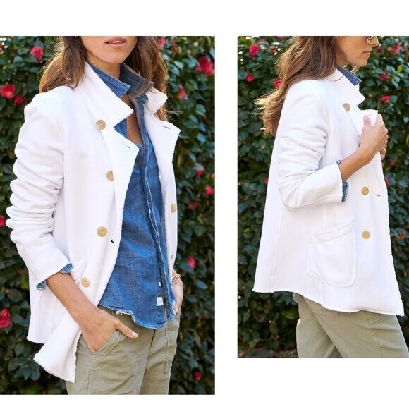 NUEVO FRANK & EILEEN TEE LAB TRIPLE POLAR BELFAST CHAQUETÓN INGLÉS EN BLANCO TALLA XS