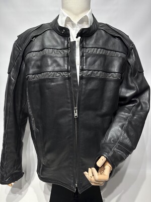 Milwaukee Leather Black Leather Motorcycle Jacket Insulated Zip Liner Men's XL