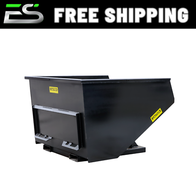 #ad 2 YD HOPPER DUMPSTER ATTACHMENT FITS SKIDSTEER QUICK ATTACH IN STOCK SHIPS FREE $1370.00