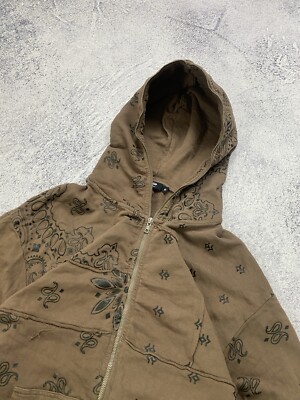 Jaded London Bandana Patchwork Distracted Full Zip Hoodie | eBay