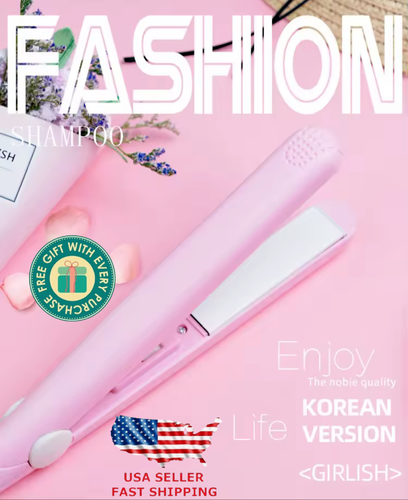 Mini Portable Hair Iron Straightener Curler Professional Hair Irons Ceramic US