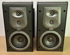 JBL ES20 3 Way Bookshelf Stereo Speakers Pair - Sound Great with Cosmetic Flaws