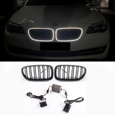 Gloss Black Front Bumper Kidney Grille Grill for BMW 5 Series F10 F11 F18 10-16