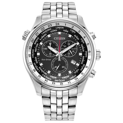 Citizen Men's Sport Luxury Chronograph Eco-Drive Silver Watch 43