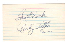 Andy Pafko Signed Index Card / Autographed MLB Baseball