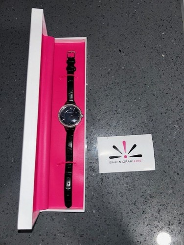 Isaac Mizrahi Live Women's Ceramic Bling Wristwatch In Original Box - Picture 2 of 5