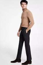 Calvin Klein Men's Slim-Fit Performance Dress Pants Charcoal Grey 40 x 32