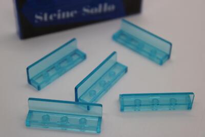 Lego (c) 5x Panel Sitz - transparent hellblau - 1x4x1 - 30413 - 