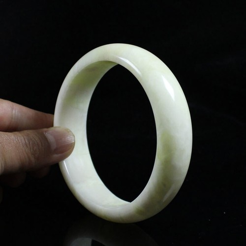 Brazalete Brazalete 79mm Certificado Grado Natural Amarillo Verde Jade Lantian j5160 - Imagen 6 de 11