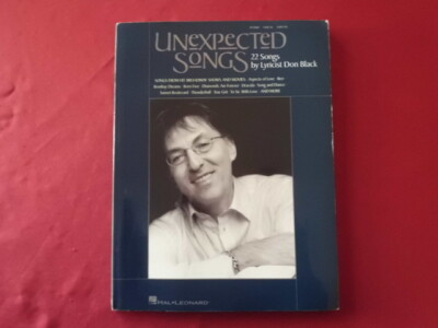 Don Black - Unexpected Songs. Songbook Notenbuch Piano Vocal Guitar PVG