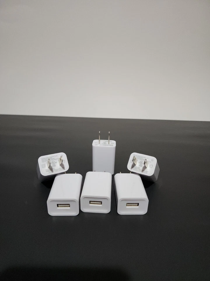 2 Pack USB Wall Charger blocks ADAPTER PLUG 5V 1A Universal  - Image 2 of 3