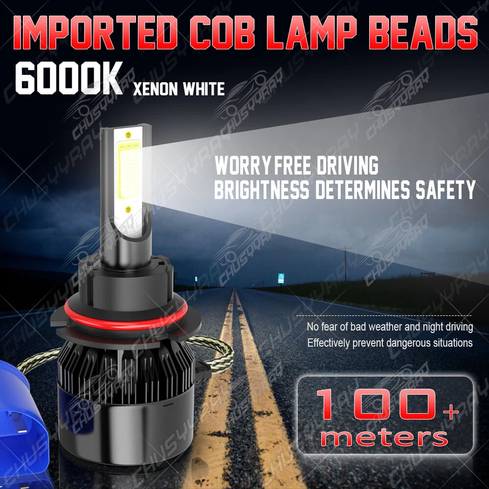 Para For 2005-2019 Nissan Frontier 9007 LED faro alto bajo + luz antiniebla H11 — 第 4/4 张图片