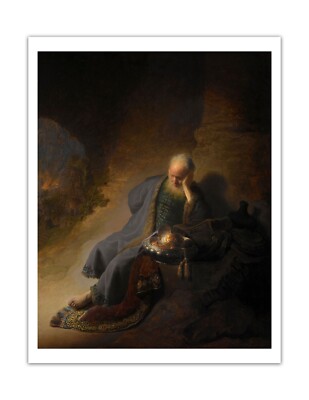 REMBRANDT Jeremiah Lamenting the Destruction of Jerusalem 17x22'' Print Poster