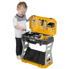 JCB Work Bench Tool Kit - Foldable Tool Bench For Children Set -Construction Toy