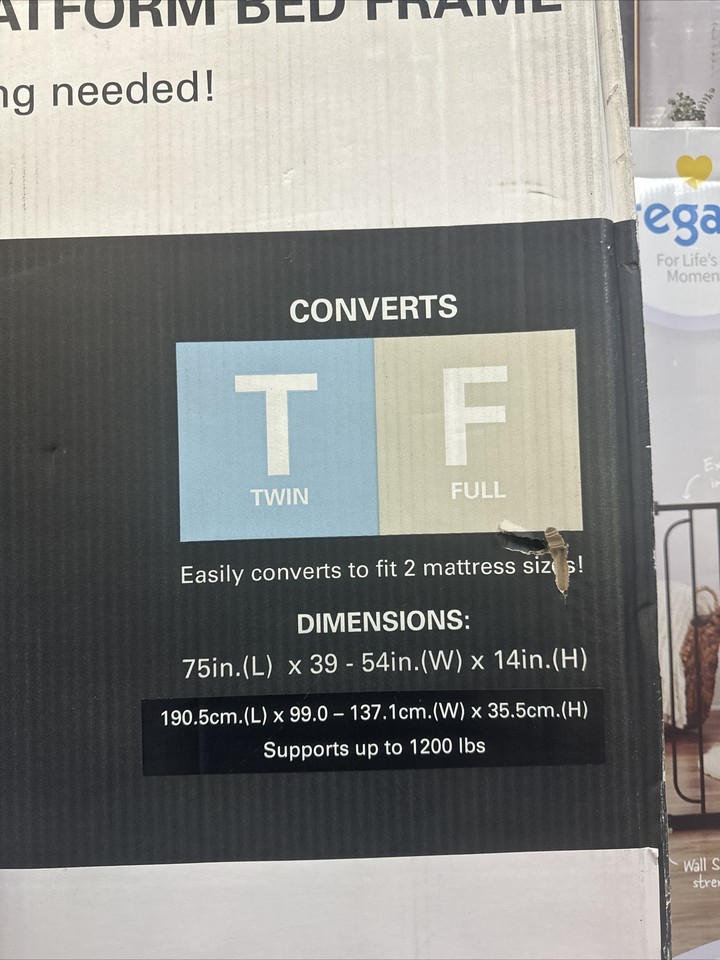 ALLSWELL 2inone Platform Bed Frame eBay