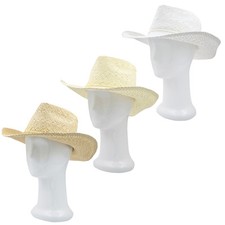 Premium Solid Color Lace Braided Straw Cowgirl Cowboy Hat - Different Colors