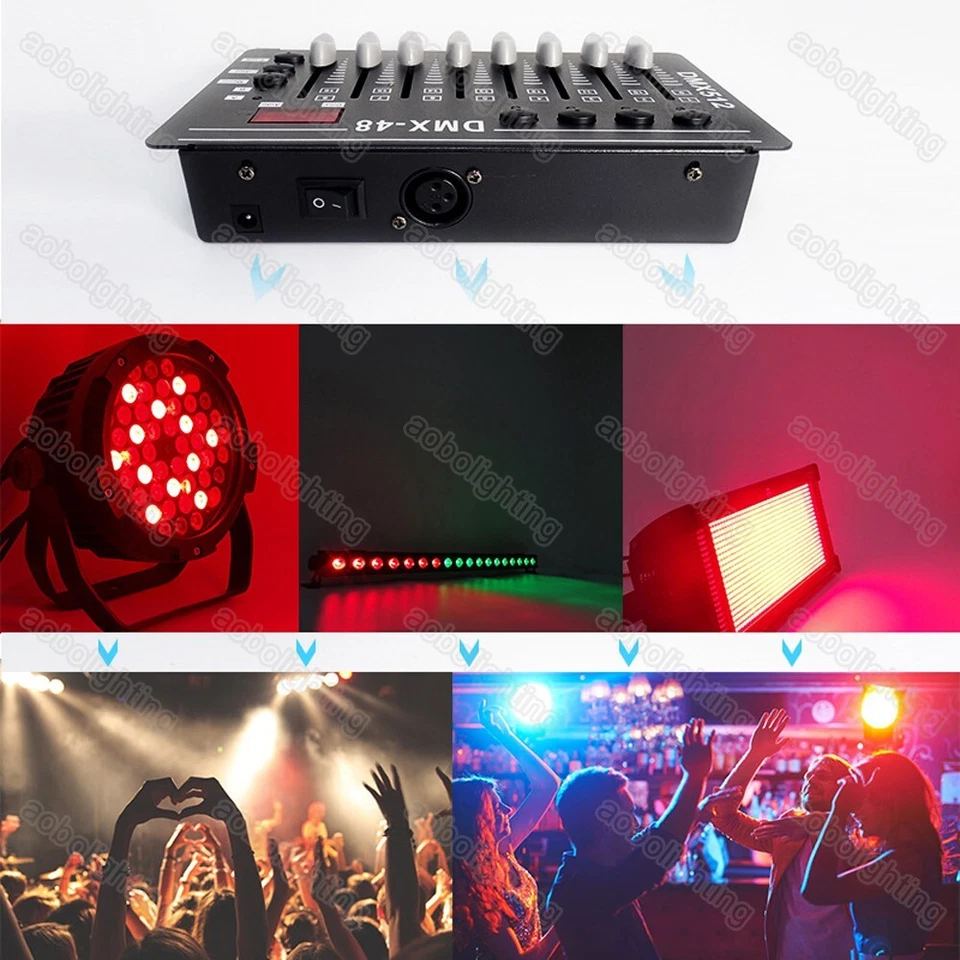 USB DC5V stage lighting controller Mini Dmx512 led par lights DJ Disco Console - Image 2 of 4