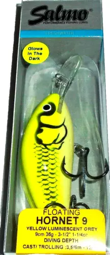 Salmo Hornet 9F Crankbait   (Glow Yellow Grey