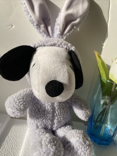 Hallmark Peanuts Snoopy 10" Plush Purple Easter Bunny Costume Stuffed Animal
