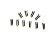 Long Stainless Steel 3/8"-24 Brake Line Fitting for 3/16" Tube (Pack of 10)