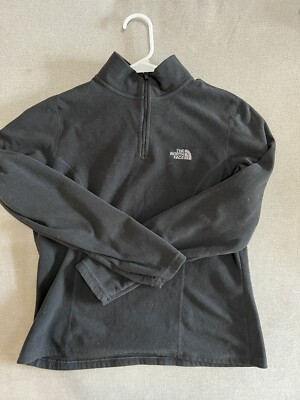 NORTH FACE Womens Size Small Glacier Black Quarter Zip Long Sleeve ALJ0