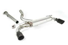 ULTER Klappen Edelstahl Sportauspuff je 1x100mm schwarz für TOYOTA Yaris GR 1.6l