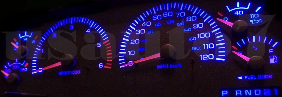 Dash Instrument Cluster Gauge BLUE LED LIGHTS KIT Fits 98-01 Dodge Ram 1500 2500 Foto 4 de 4