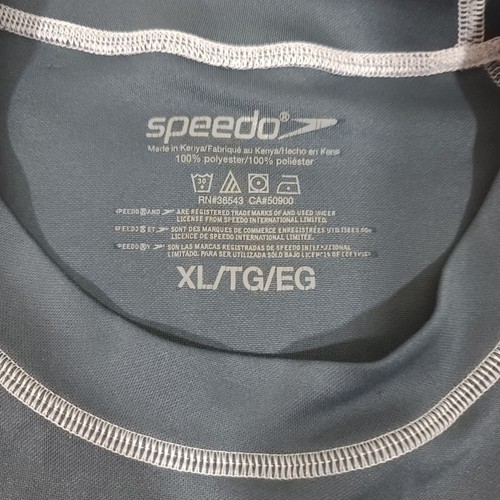 Speedo Men's Grey Dri-Fit Athletic Sports Shirt Top Size XL - Picture 11 of 11