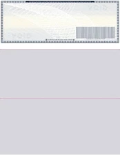 25 Blank Check paper "High Security" - Check on Top - Dark Blue Art Deco