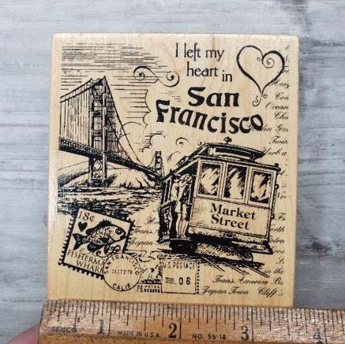 I Left My Heart in San Francisco rubber stamp. The Montage Collection K-3218 - Picture 4 of 4