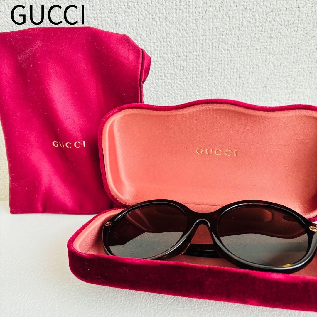 Gucci Sunglasses Tortoiseshell Pattern Made In It… - image 1