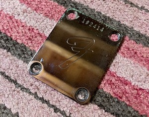 Vintage 1966 Fender Guitar Neck Plate Strat Tele Mustang P Bass