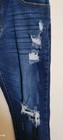 Kancan Straight Leg 13/30 Dark Wash Distress Jeans Mid Rise Ankle Length Stretch — photo 4